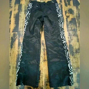 GIRLYZ Motocross Gear Black Zebra Print Pants Size 8